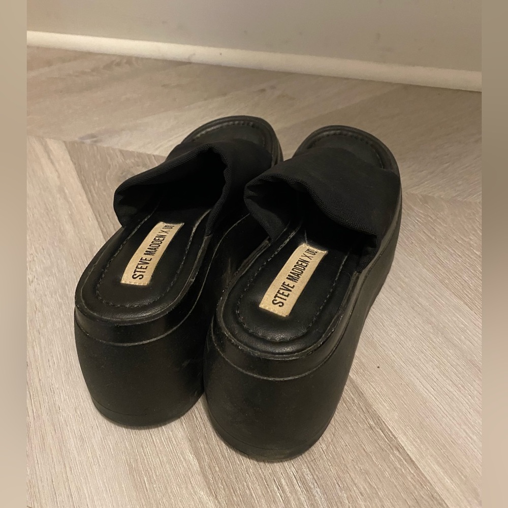 Steve Madden leather platform shoes